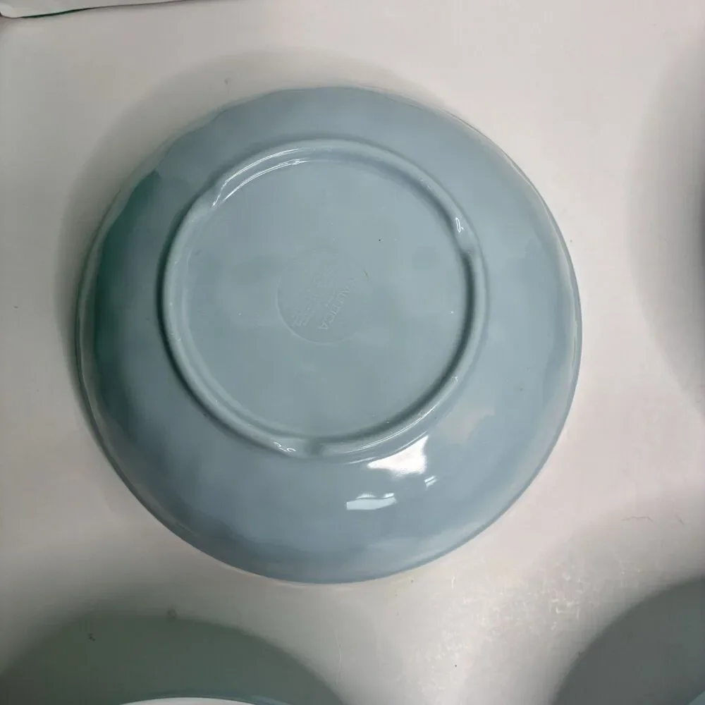 Nautica Watercolors Blue Melamine 5 Pasta/Soup Bowls